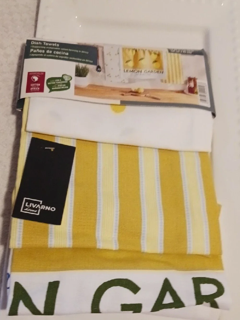 Lemon Garden Yellow Striped Kitchen Dish Towels Assorted Set Of 3 🍋⚜️🍋⚜️🍋⚜️